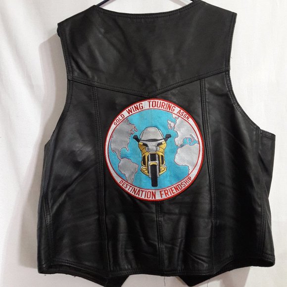 All American Rider Leather Motorcycle Vest XXL - Picture 2 of 8